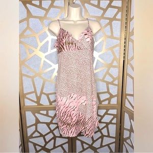 Natorni Mixed Animal‎ Print Slip Dress